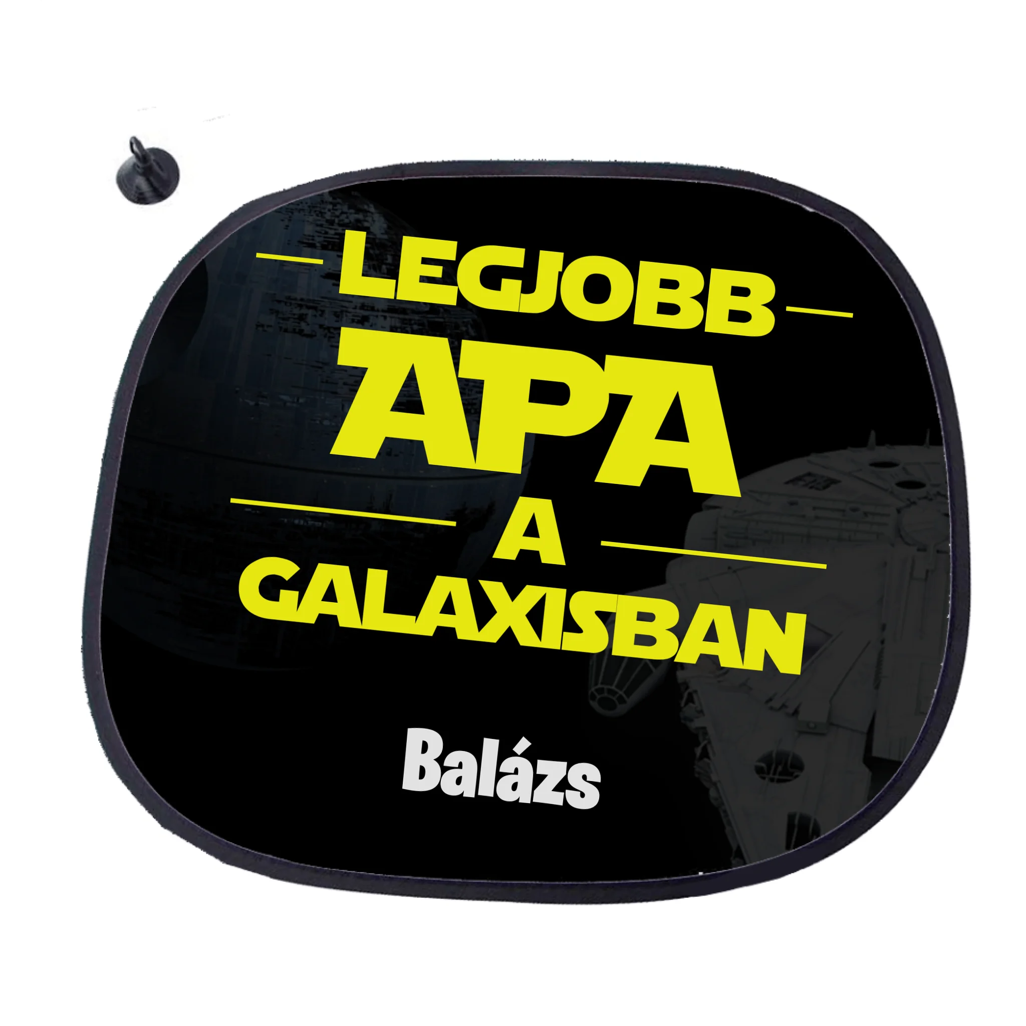 Autós napellenző - Star Wars témájú napellenző Apáknak egyedi felirattal
