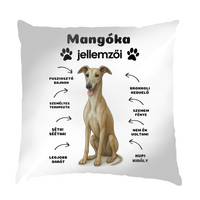 Az én kutyám jellemzői egyedi feliratokkal fullprint párna