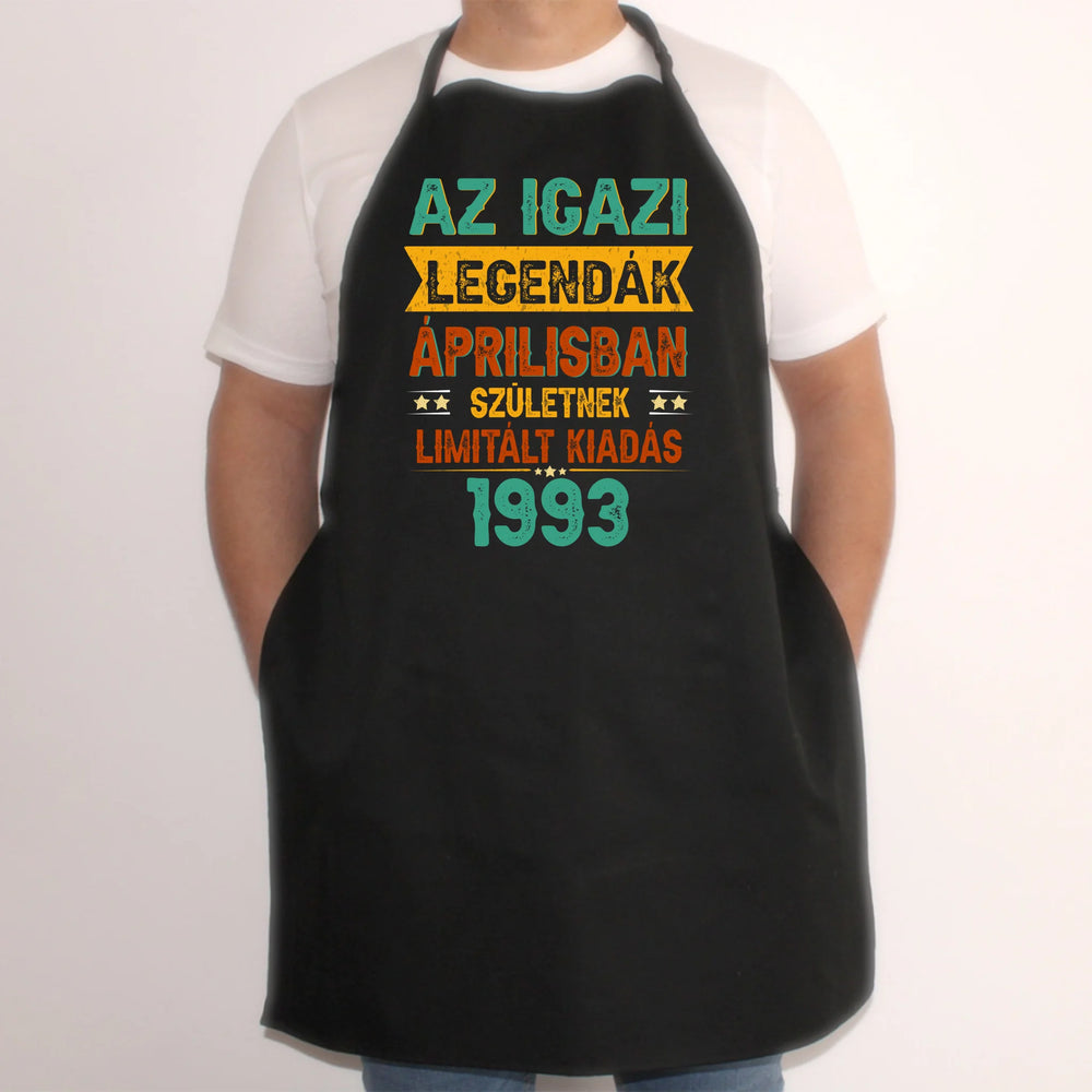 Az igazi legendák szülinapi fekete kötény