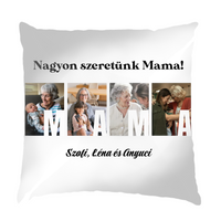 Ajándék Mamának - Egyedi képes Mama szeretünk párna