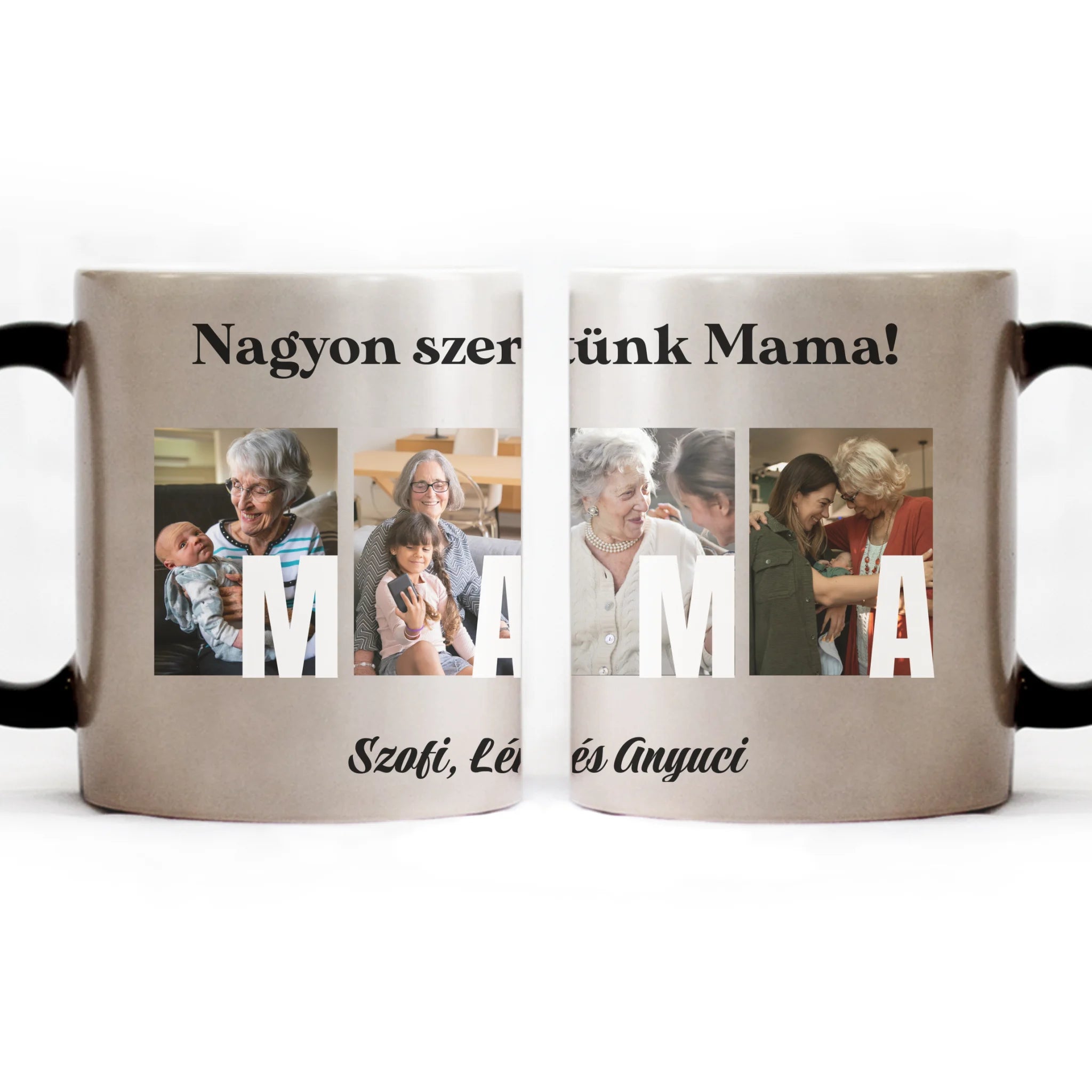 Ajándék Mamának - Egyedi képes Mama szeretünk bögre