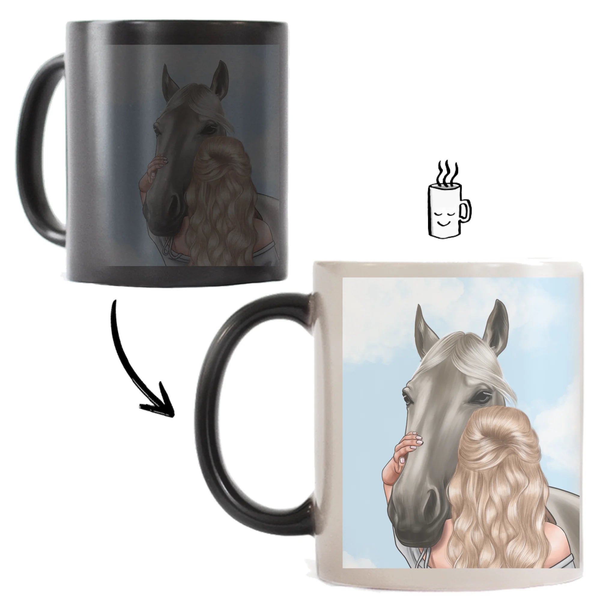 Egyedi lovas idézetes bögre szerkeszthető karakterrel