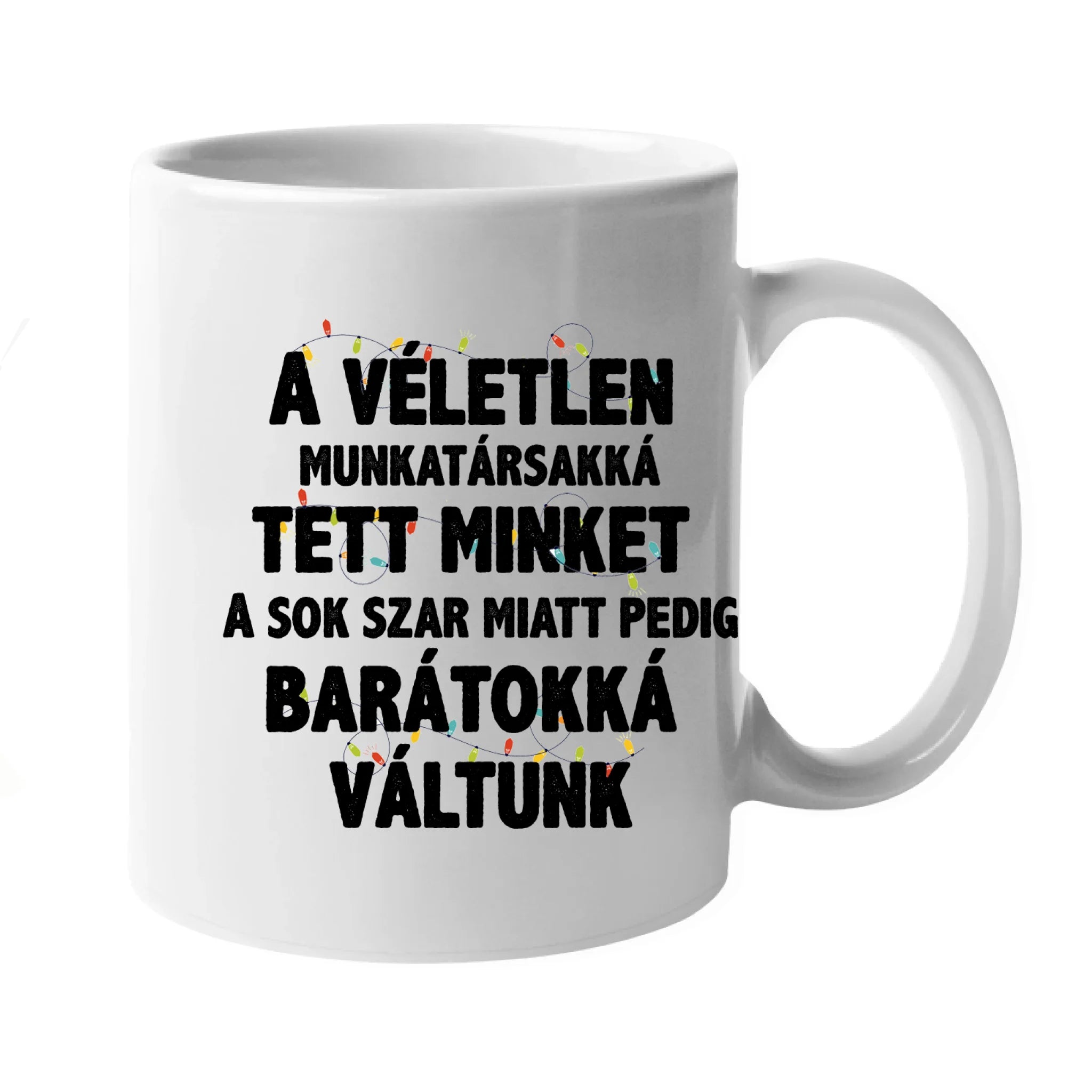 Szerkeszthető karakteres bögre munkatársaknak egyedi felirattal