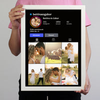  Instagram stílusú falikép - Egyedi feliratos 7 képpel
