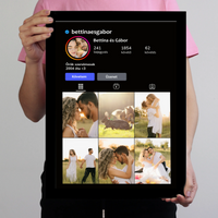  Instagram stílusú falikép - Egyedi feliratos 7 képpel