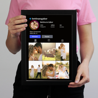  Instagram stílusú falikép - Egyedi feliratos 7 képpel