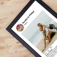  Instagram stílusú falikép - Egyedi feliratos 2 képpel