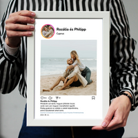  Instagram stílusú falikép - Egyedi feliratos 2 képpel