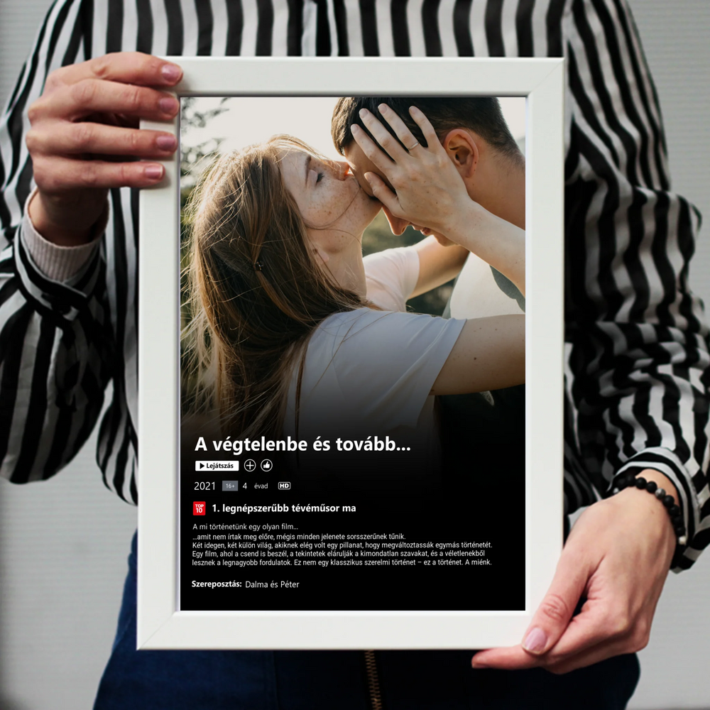 Netflix stílusú falikép - Egyedi feliratos 1 képpel