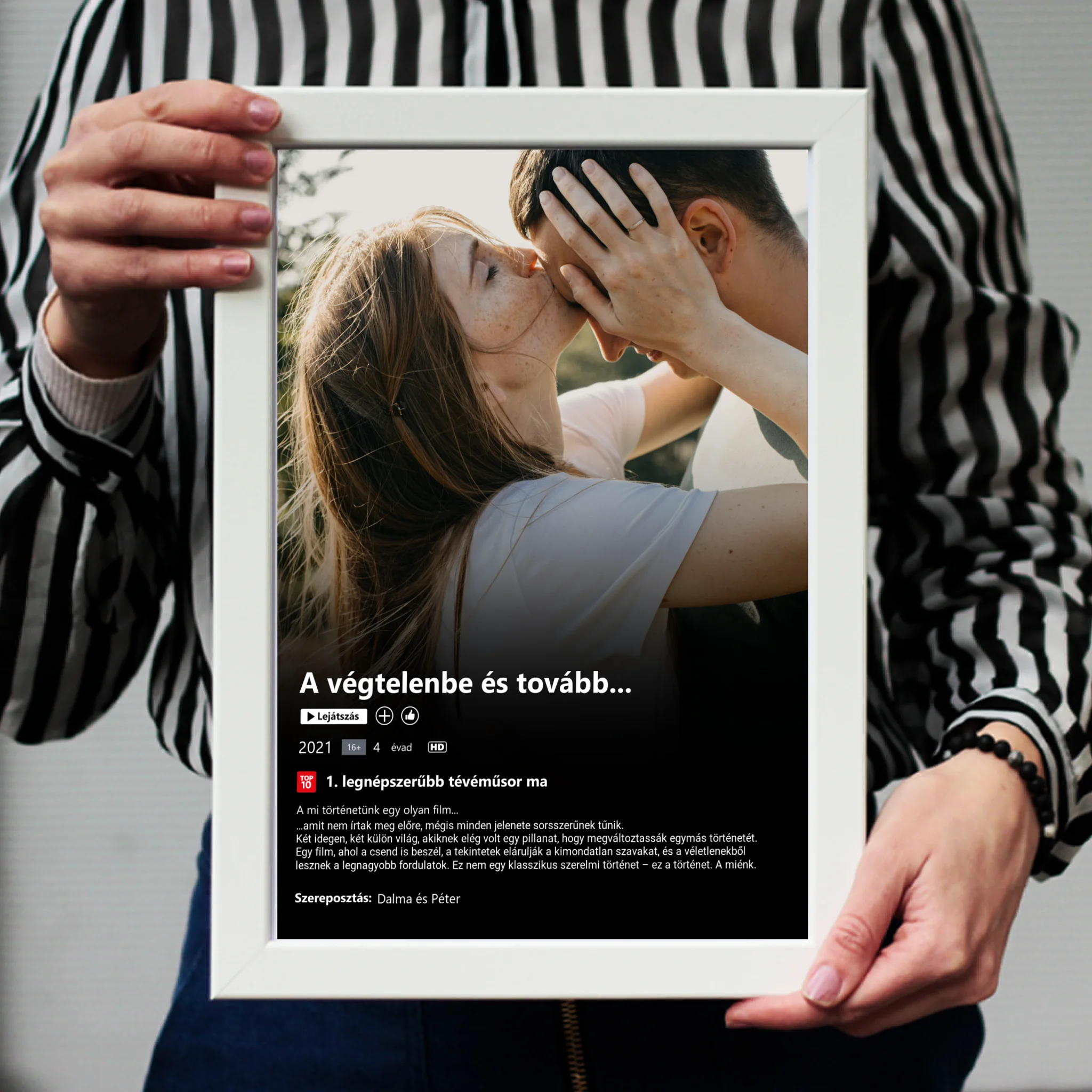 Netflix stílusú falikép - Egyedi feliratos 1 képpel