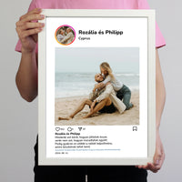  Instagram stílusú falikép - Egyedi feliratos 2 képpel