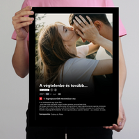 Netflix stílusú falikép - Egyedi feliratos 1 képpel
