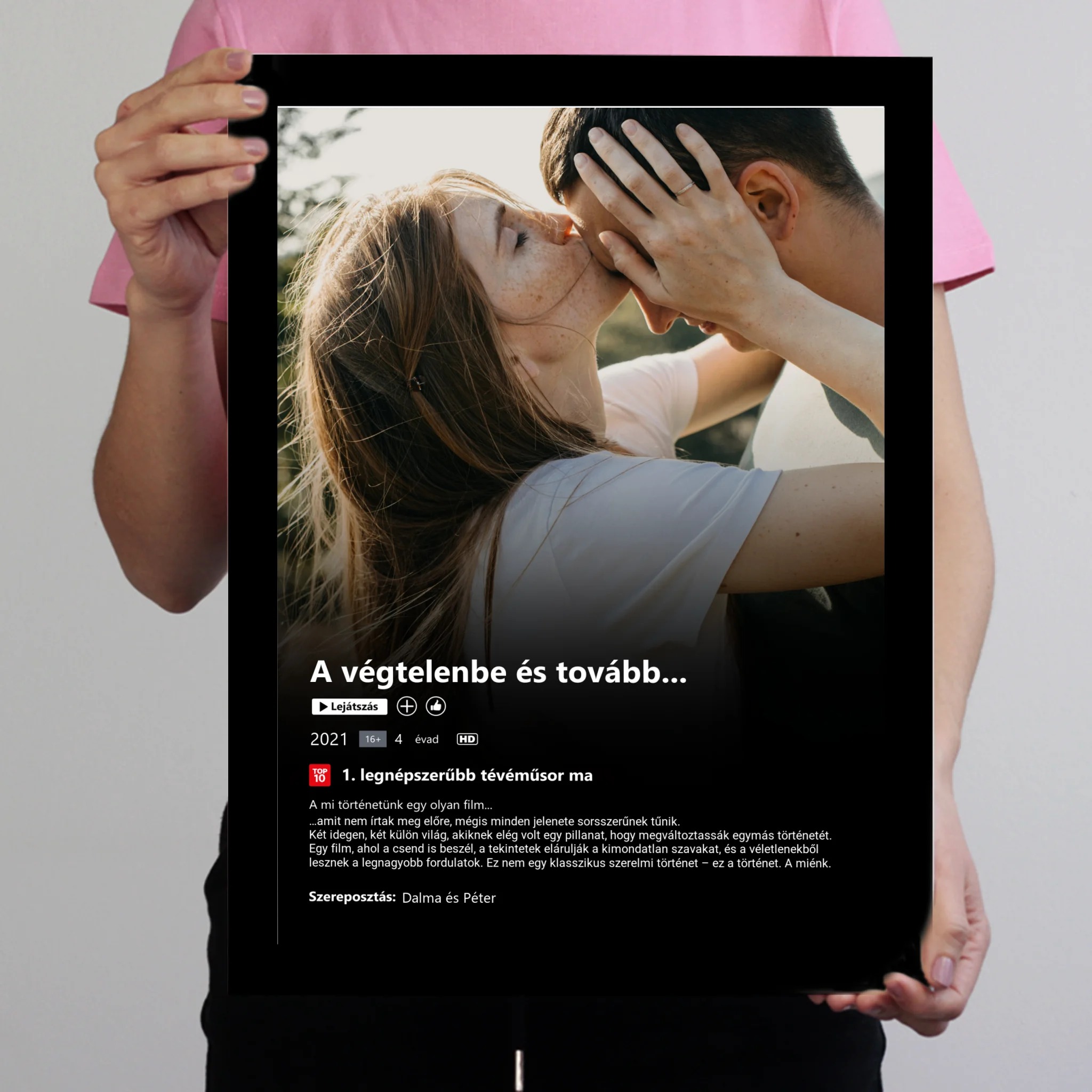 Netflix stílusú falikép - Egyedi feliratos 1 képpel