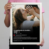 Netflix stílusú falikép - Egyedi feliratos 1 képpel