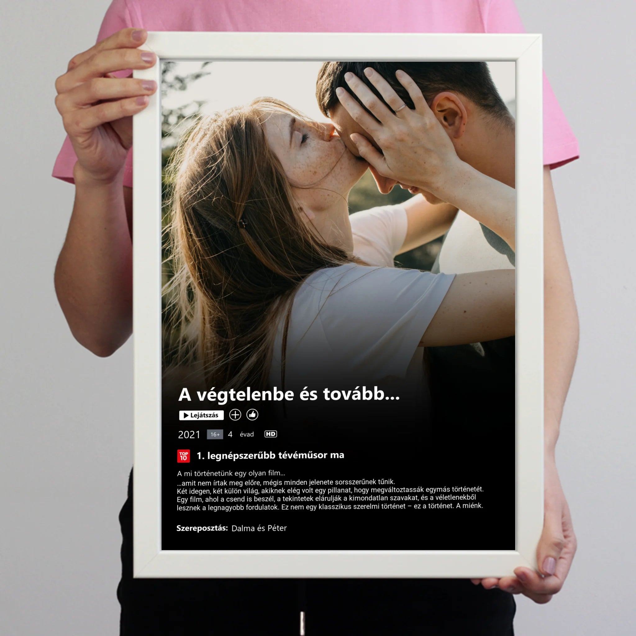 Netflix stílusú falikép - Egyedi feliratos 1 képpel