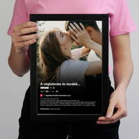 Netflix stílusú falikép - Egyedi feliratos 1 képpel