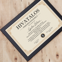 Hivatalos Pihenési Engedély - személyre szabható ajándék falikép nyugdíjasoknak 