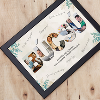 Egyedi búcsúajándék kollégának - fotómontázs felirattal és aláírásokkal falikép