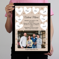 Búcsúzó kollégának egyedi falikép - jókívánságokkal és aláírásokkal