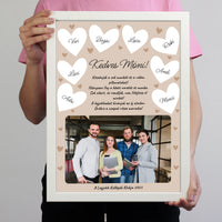 Búcsúzó kollégának egyedi falikép - jókívánságokkal és aláírásokkal