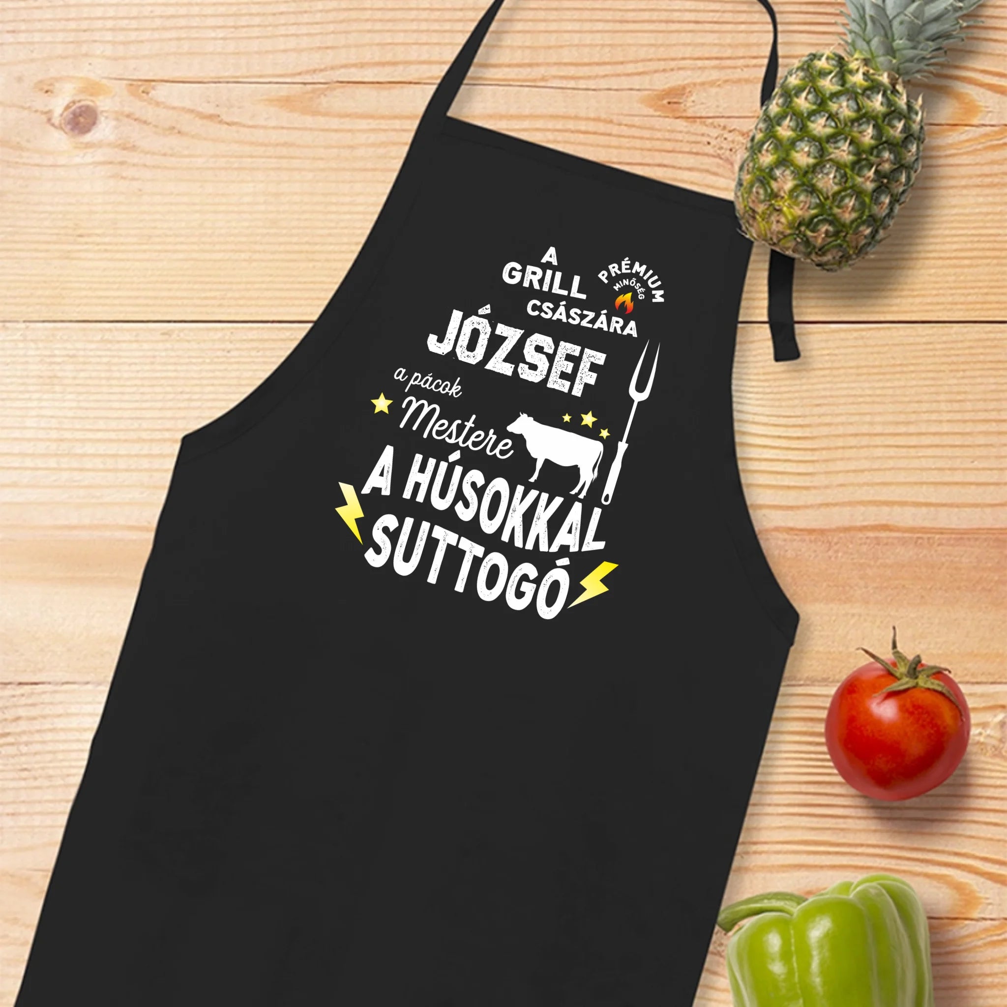 A grill császára - saját névvel fekete kötény