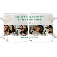 Karácsonyi bögre 4 képpel és egyedi feliratokkal