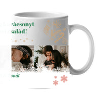 Karácsonyi bögre 4 képpel és egyedi feliratokkal