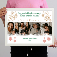  Karácsonyi falikép 4 képpel és egyedi feliratokkal