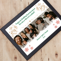  Karácsonyi falikép 4 képpel és egyedi feliratokkal