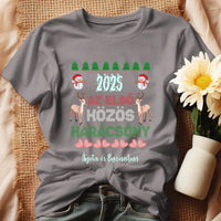 Az első közös karácsony szerkeszthető dátummal és névvel páros női póló