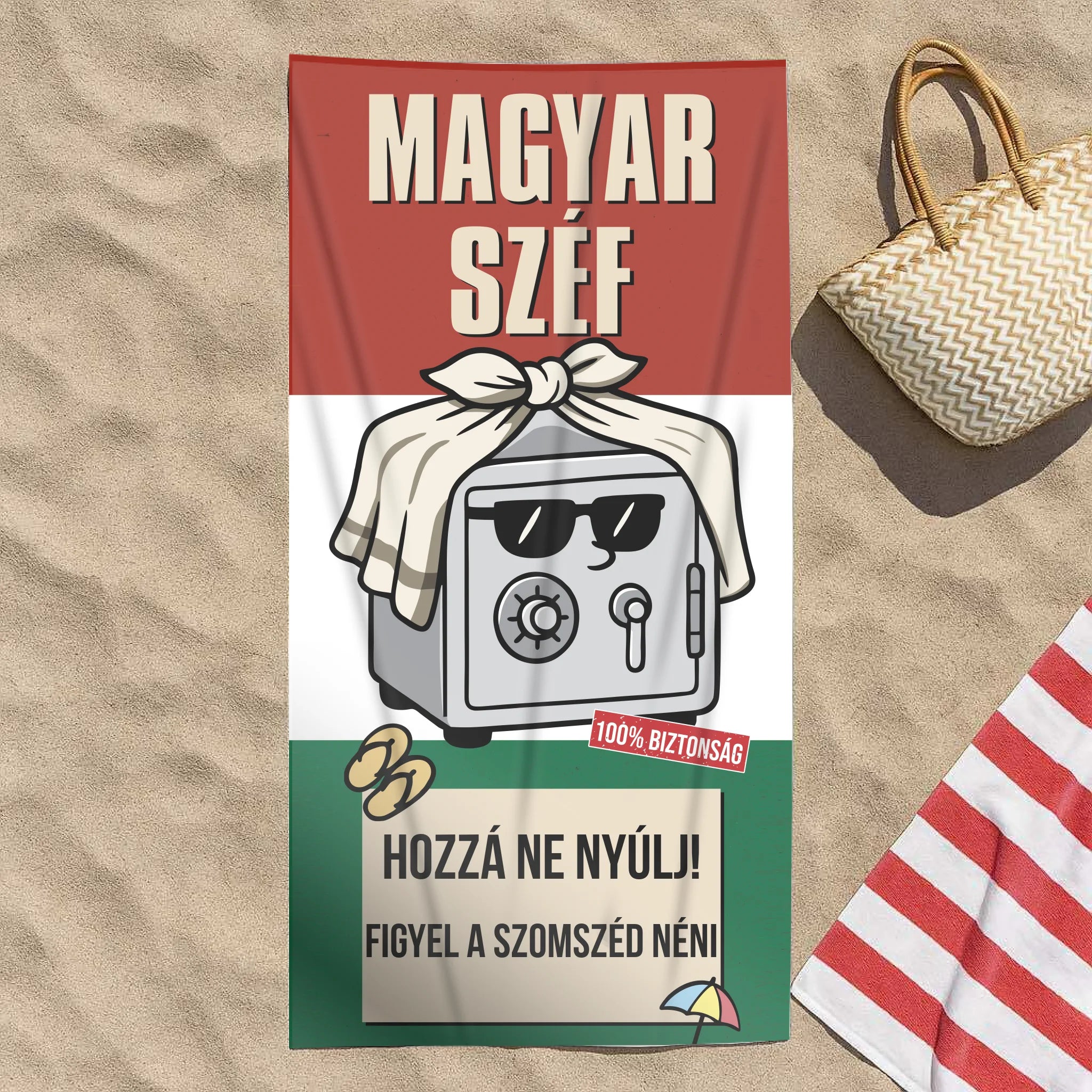 Balaton strand egyedi strandtörölköző - vicces magyar hungarikum