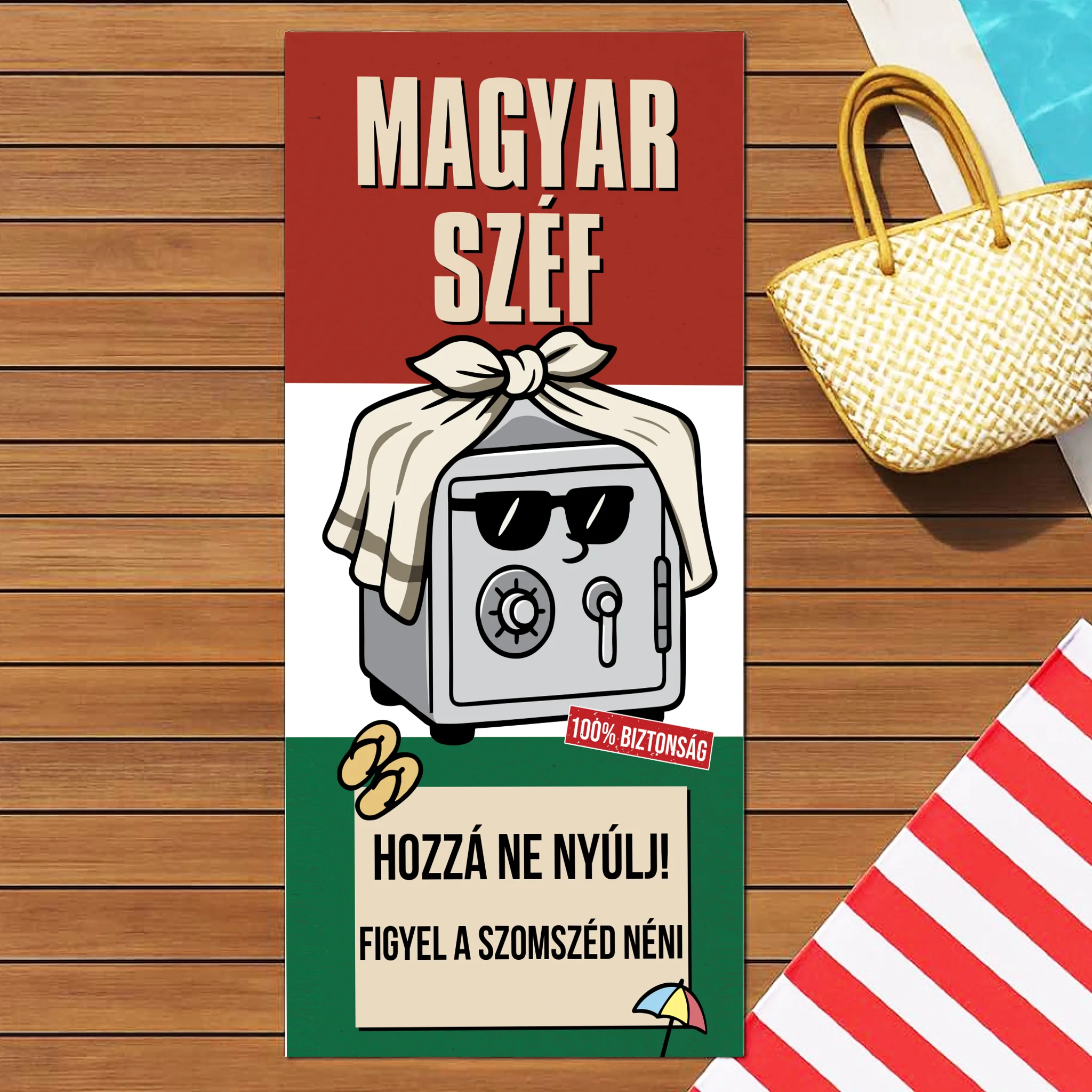 Balaton strand egyedi strandtörölköző - vicces magyar hungarikum