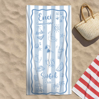 Egyedi sellős strandtörölköző névvel - egyedi ajándék gyerekeknek