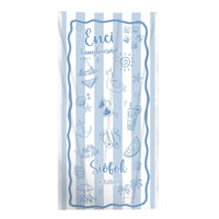 Egyedi sellős strandtörölköző névvel - egyedi ajándék gyerekeknek