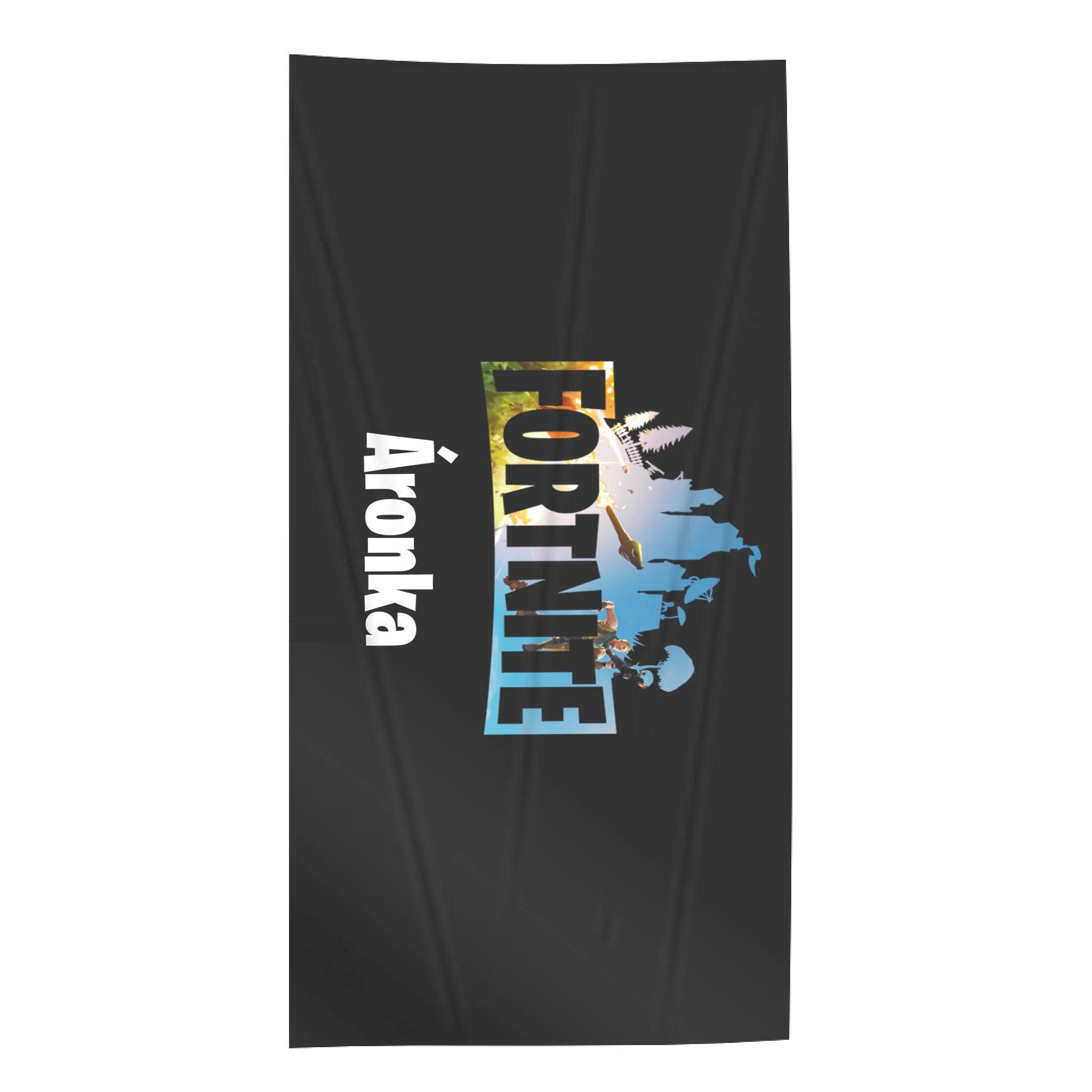 Egyedi törölköző gyerekeknek Fortnite mintával és szerkeszthető névvel