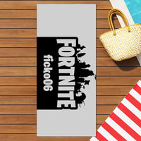 Fortnite mintás strandtörölköző szerkeszthető névvel