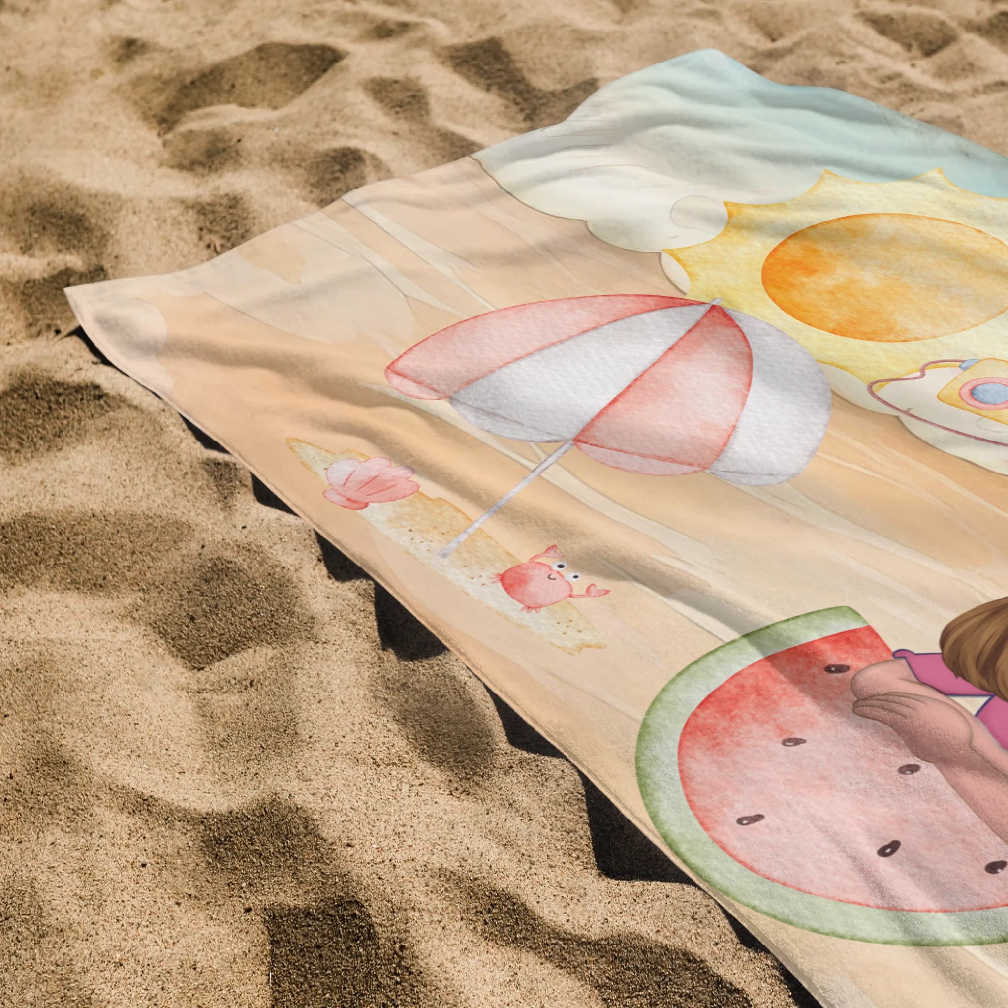 Egyedi feliratos törölköző gyerekeknek szerkeszthető karakteres mintával