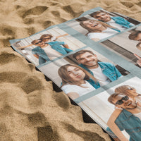 Egyedi 7 képes strandtörölköző szerkeszthető felirattal