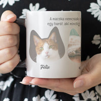 Macskás bögre gazdiknak egyedi képekkel és feliratokkal