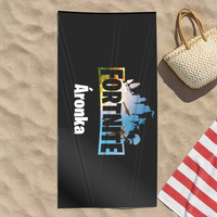 Egyedi törölköző gyerekeknek Fortnite mintával és szerkeszthető névvel