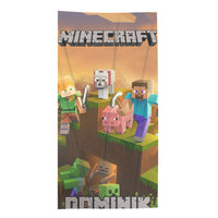 Egyedi neves törölköző gyerekeknek Minecraft mintával