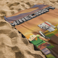 Egyedi neves törölköző gyerekeknek Minecraft mintával