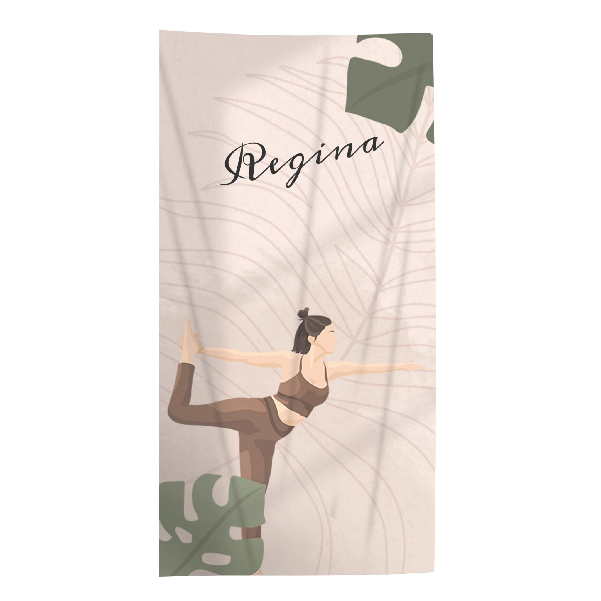 Jóga mintás törölköző egyedi névvel