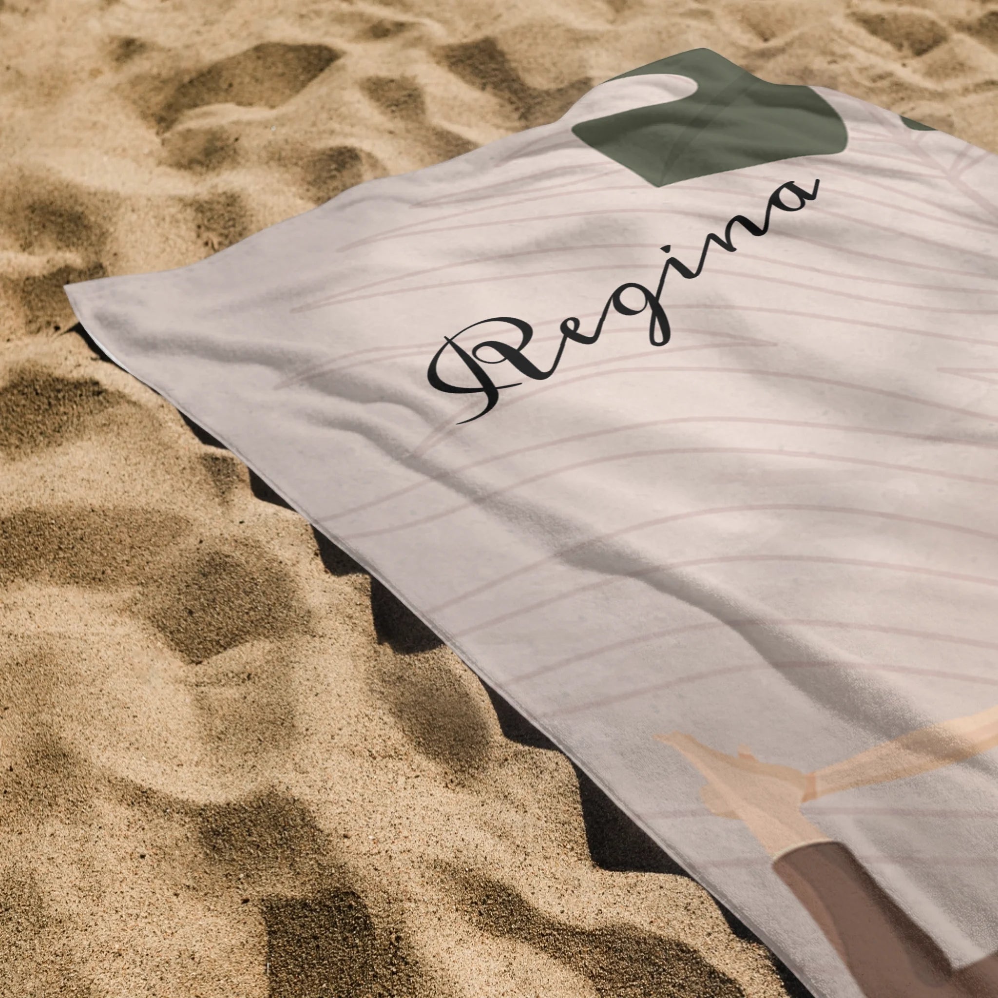 Jóga mintás törölköző egyedi névvel