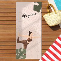 Jóga mintás törölköző egyedi névvel