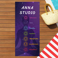 Csakra mintás törölköző egyedi névvel