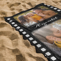 Egyedi 3 képes strandtörölköző szerkeszthető felirattal