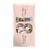 Egyedi képes 18. szülinapos törölköző szerkeszthető felirattal