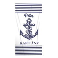 Tengerész stílusú névre szóló egyedi strandtörölköző