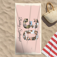 Egyedi képes 30-as ajándék törölköző szerkeszthető felirattal és évszámmal